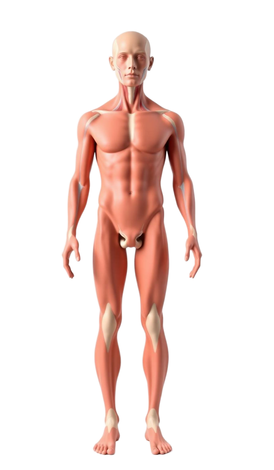 Modello anatomico del corpo umano, vista anteriore